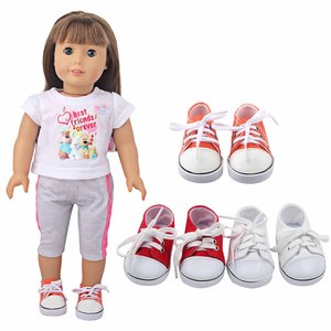 Zapatos de Lona para Muñecas Americanas de 18 Pulgadas, Suela de PVC a la Moda, Color Sólido, Mini Zapatillas para Muñecas de 18 Pulgadas, <span class=keywords><strong>Accesorios</strong></span> OEM ODM - Product Image 2