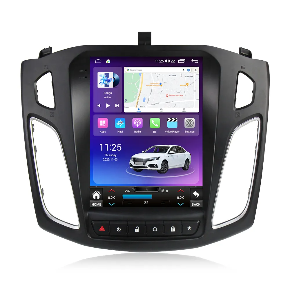 Android 8Core 8 + 128GนําทางวิดีโอวิทยุสเตอริโอWIFI GPS BT Car-Playวิทยุอัตโนมัติเครื่องเล่นดีวีดีรถยนต์สําหรับFord Focus MK3 2011-2019