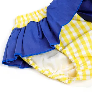 Conjunto de banho de duas peças com apliques de marinho marinho para bebês meninos e meninas, calção de banho combinando para a família, roupa de banho infantil