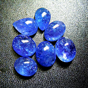 Cabujón de Tanzanita Genuina, Piedra Preciosa Semipreciosa Suelta, Natural, Disponible en Todos los Tamaños - Product Image 1