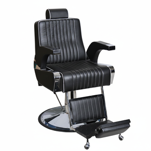 Chaise de barbier confortable et élégante au design moderne Mobilier de salon pour l'extérieur Table de manucure en métal - Product Image 2