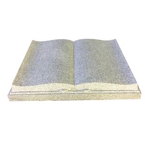 Lapide in Granito Grigio a Forma di Libro Aperto, Pietra Commemorativa Economica per Tomba - Product Image 1