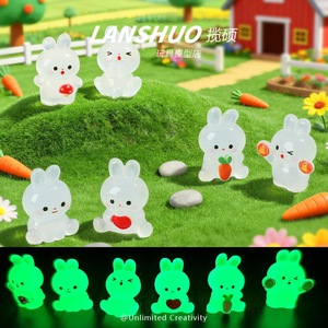 Lanshuo - Figura de Conejito de Resina, Decoración de Paisaje en Miniatura, Set de Joyería DIY, Modelo de Manualidades de Plástico y Epoxi, Primavera 2026 - Product Image 5