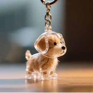 YY Dog Hair Collector Keychain Dog Fur Memorial Bottle Keyring Portable <b>Pet</b> Memory Capsule for GIfts - Product Image 3