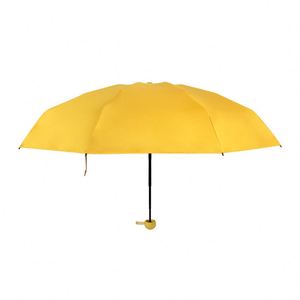 Mini Paraguas de Bolsillo Manual Plegable en 5 Secciones con Varillas de Aleación, Logotipo Personalizado, Doble Uso, Protección UV con Revestimiento Negro contra Sol y Lluvia - Product Image 3