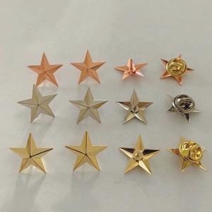 Spilla personalizzata in metallo a forma di stella 3d con placcatura in argento dorato, spilla a stella a cinque punte distintivo 4 luglio Memorial Day veterani - Product Image 4