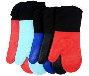 Gants de cuisine et de pâtisserie en silicone extra longs professionnels, gants de barbecue en silicone, vente en gros - Product Image 4