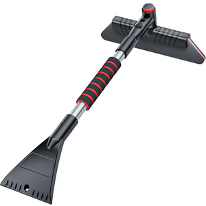 Grattoir à glace télescopique pour voiture, outil de déneigement avec tête de brosse rotative pour dégivrage et déglaçage du pare-brise - Product Image 1