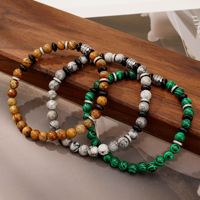 COOL Vente à Chaud Bijoux en Acier Inoxydable Bracelet en Pierre Naturelle pour Femme en Pierre d'Énergie Malachite
