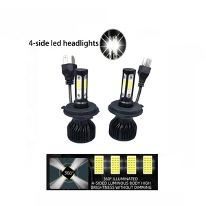 Faros delanteros LED de 4 lados para coche H11 H4 H7 9005 9006 9012 H3 H1 H8 H9 6500K bombillas blancas Auto faro 12V <span class=keywords><strong>cuatro</strong></span> caras luminosas - Product Image 1