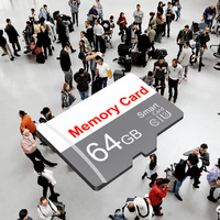 Carte mémoire SD haute vitesse 4 Go 8 Go 16 Go 32 Go 64 Go en plastique U3 Classe 10 pour GPS, appareil photo, téléphone portable, DVR, MP3
