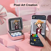 Altavoz Bluetooth Divoom Ditoo-Pro Retro Pixel Art RGB LED con Control por Voz y App, Gadget Divertido, Alarma Inteligente, Idea de Regalo Perfecta