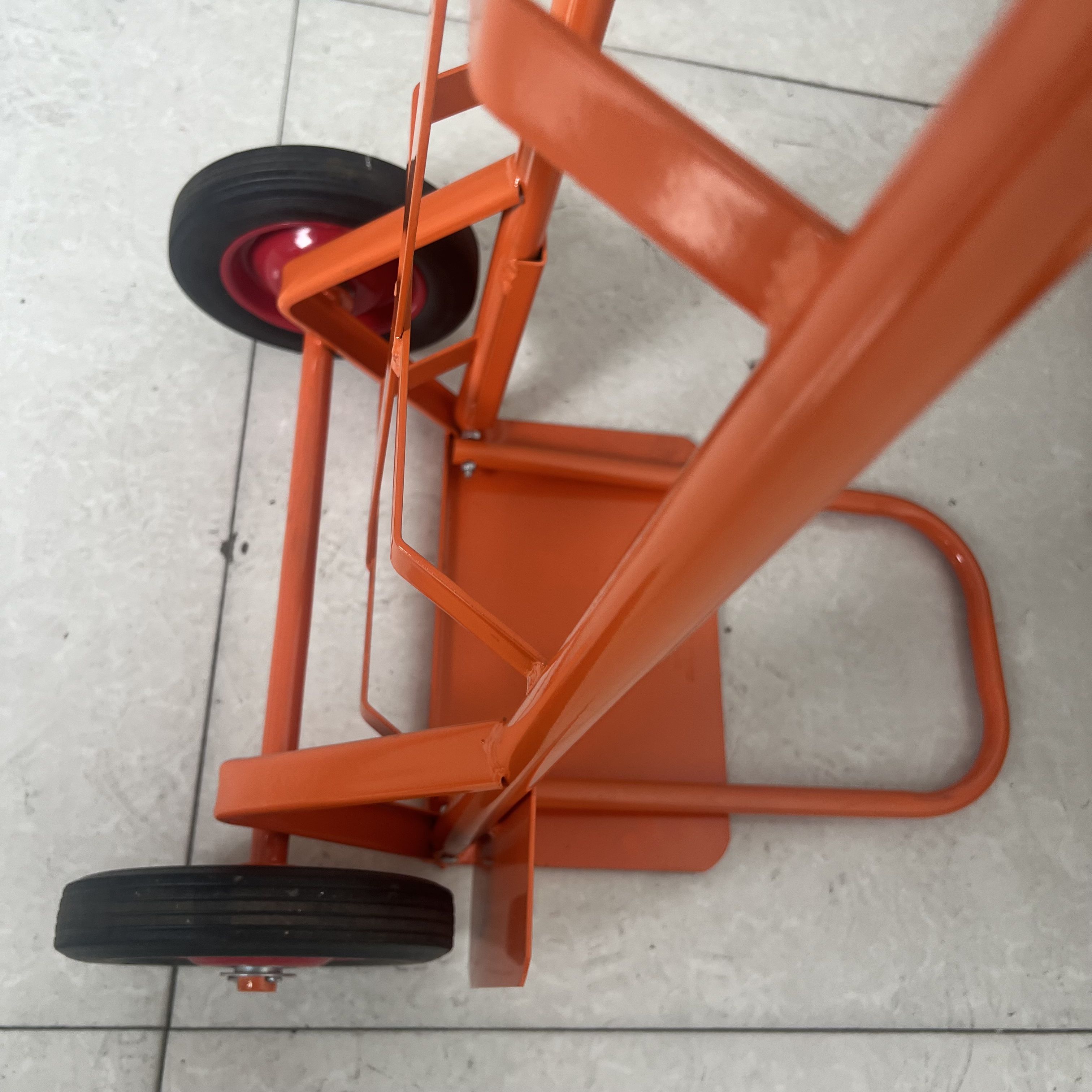 Heavy Duty 200kg Steel Platform Hand Trolley Truck with 10In. Pneumatic Tire OEM Customizable Cart for Storage & Shopping