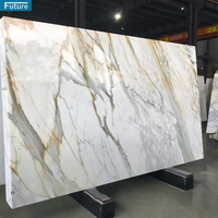 OEM Luxe Italie Calacatta Or Blanc Marbre Pour Comptoirs d'Évier de Cuisine Salon Panneau Mural Carrelages Villa Décoration