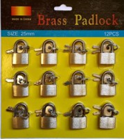 Vente chaude de bonne qualité prix d'usine 20mm 25mm 30mm 12pcs ensemble cadenas en laiton