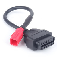 Cable adaptador de motocicleta Euro5 OBD2, conector OBD de 16 pines a Cable de diagnóstico de motocicleta de 6 pines, reemplazo para Honda Suzuki