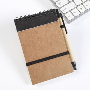 YS59 Environmentally Friendly and Recyclable Kraft Paper Card Cover Bandage Spiral Binding Notebook with Pen - Product Image 4