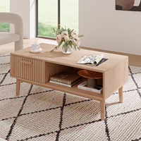 Table basse bohème en rotin, bois naturel, écologique, moderne, avec tiroir et rangement ouvert pour le salon, ensemble de meubles