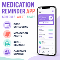 Solutions d'application fiables pour la gestion et la rappelation des médicaments, compatibles iOS et Android, avec programmation des doses et alertes sur les médicaments