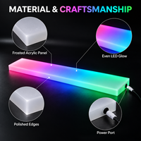 Étagère de présentation de bouteilles en acrylique LED personnalisée, comptoir de bar éclairé par lumière RGB, présentoir de bouteilles pour événements en boîte de nuit, OEM