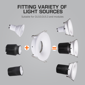 TOSEO Chiếu Sáng Vòng Phòng Tắm Xuống Ánh Sáng Chống Lóa IP65 Chống Thấm Nước GU10 7 Wát Lõm <span class=keywords><strong>Led</strong></span> Downlight - Product Image 5