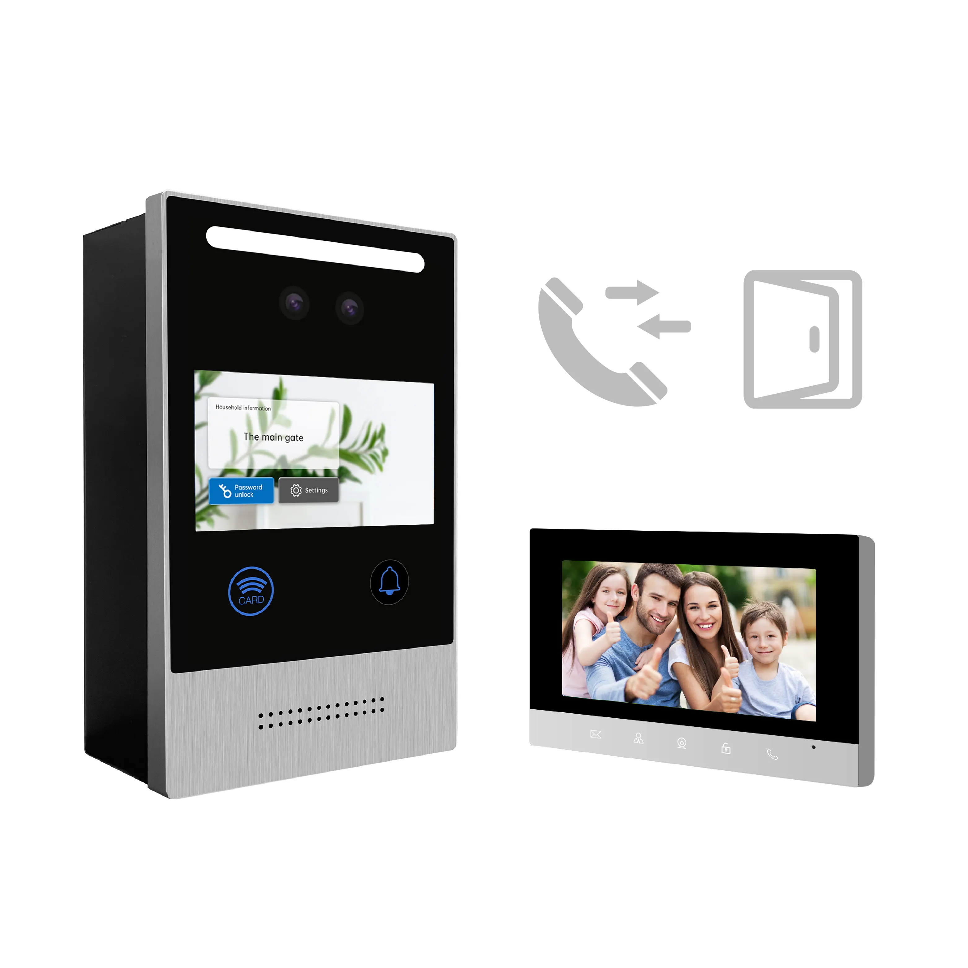 Video Türklingel Smart Residential IP Intercom Video Porteros Tür kamera mit Monitor Video phone Home Security System