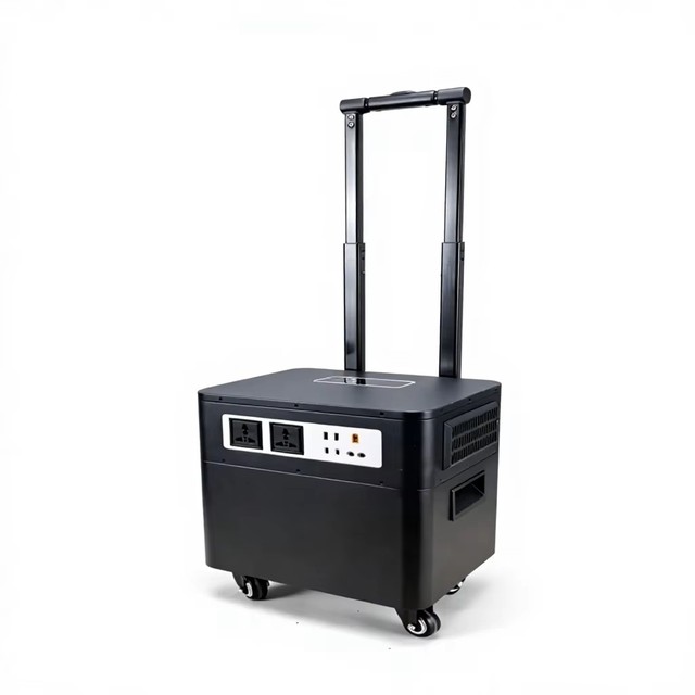 Trolley Style Portable Power Station 3500W 3072Wh Solar Generator with Wheels and Pull Handle for Outdoor Camping and RV
