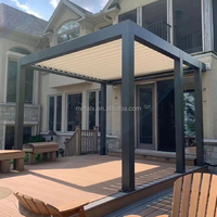 3x3 3x4 4x4 6x4m OEM usine moderne extérieur bioclimatique pare-soleil Pergola Supports extérieur aluminium persienne Pergola Kit extérieur
