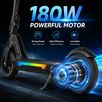 Trottinette Électrique Pliable Étanche à Châssis en Alliage d'Aluminium, Pneus Pleins de 7 Pouces, Moteur 180W – Nouvelle Vente Chaude, Stable et Durable