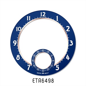 Nouveau style, cadran personnalisé mat et brillant, squelette 38 mm pour <span class=keywords><strong>mouvement</strong></span> automatique <span class=keywords><strong>ETA</strong></span> <span class=keywords><strong>6497</strong></span> <span class=keywords><strong>ETA</strong></span> 6498, petit second noir ou bleu à 6 heures - Product Image 1