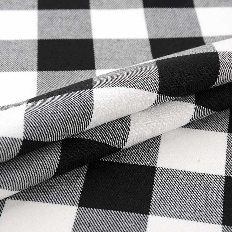 Custom color good quality woven yarn dyed plaid suiting fabric 82% poly 16% rayon 2% spandex