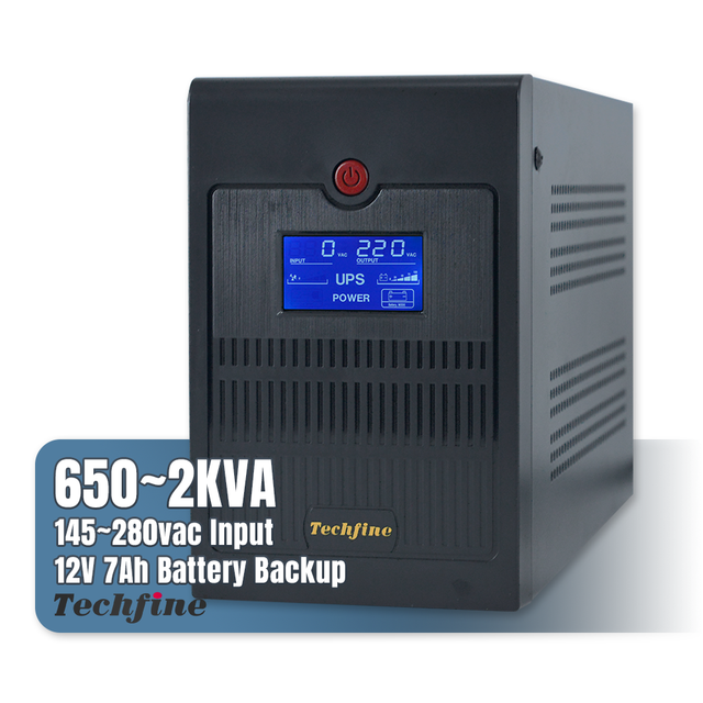 Techfine 12v 24v UPS 1200VA 720W 1200 Watt UPS for House PC/Fax/Modem Backup