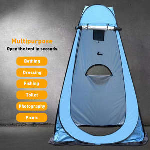 E-RIKE tente de douche portable de haute qualité personnalisée à 2 fenêtres ultralégère pour l'extérieur - Product Image 4