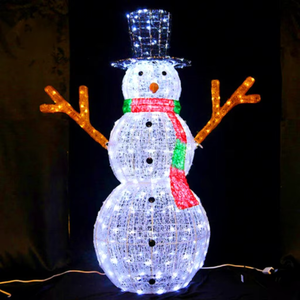 Christmas Led Light 3d Christmas Snowman Lightdecor Ip65 Rated For Outdoor & Indoor Holiday Decorations - Product Image 2