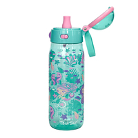Bouteille d'eau pour enfants en Tritan écologique de 750 ml, avec bec souple à motif de dessin animé, couleur personnalisable, poignée ergonomique, pour usage extérieur