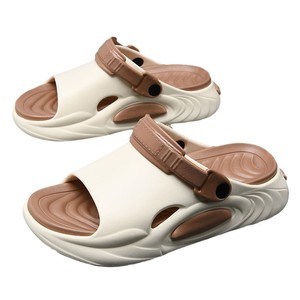 Pantoufles d'extérieur en EVA pour hommes, semelle épaisse, antidérapantes, respirantes, sandales de plage, vêtements d'été, taille 40-45 - Product Image 5