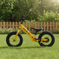 Vélo pour enfants en acier à haute teneur en carbone simple, vélo à pousser pour bébé, vélo d'équilibre pour enfants à 2 roues, roues de 12 pouces, cadre entièrement antichoc, charge de 100 kg