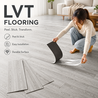 Vinyl-Fliesen Selbstklebend 60 X 60 Abziehen und Aufkleben PVC-Bodenbelag Verschleißschicht Rutschfest Heim-Renovierung Großhandel OEM-Hersteller