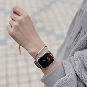 Pulsera de Perlas Naturales con Cuentas de Oro de 18K, con 4 Perlas Aurora Impecables, Tejida a Mano con Cuerda Roja, Elegante Brazalete de Perlas para Mujer - Product Image 3