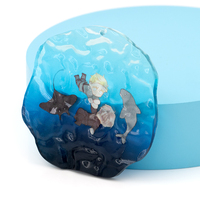 Support d'affichage en plastique acrylique écologique personnalisé avec des personnages de dessins animés, design givré, découpe au laser, couleur personnalisée