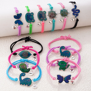 สร้อยข้อมือยางยืดเปลี่ยนสีตามอุณหภูมิ ลายม้าเต่า ชุดสร้อยข้อมือมิตรภาพสำหรับเด็กผู้หญิง - Product Image 1