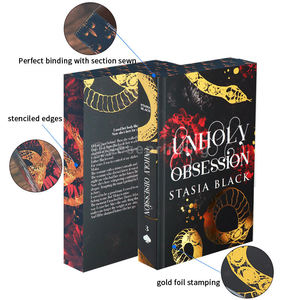 Novel Story <b>Book</b> Custom Hardcover Self-Publishing Offset Paper with Sprayed Edge Printing Personal Gold Foil Stamping - Product Image 2