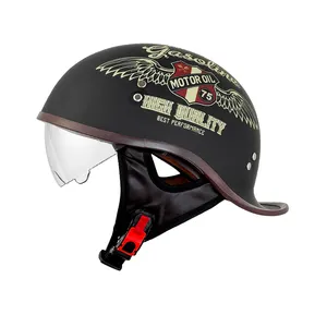 Motorcycle Helmet Men's And Women's Motorcycle Dot Certification All-season Universal Vintage Safety Riding Helmet