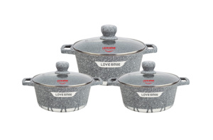 UCCLIFE OEM طقم أواني طهي للمطبخ الأكثر مبيعاً مكون من 10 قطع غير لاصقة بقاعدة تحريضية للاستخدام المنزلي - Product Image 3