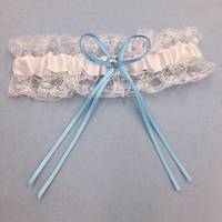 Jarretière de mariée sexy en dentelle, accessoires de mariage, jarretière amusante et élégante avec nœud en organza pour la jambe