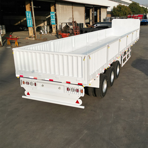 Semi-remorques à parois latérales bon marché <span class=keywords><strong>de</strong></span> Chine, 3 essieux, 40, 50, 60 tonnes, remorque à parois latérales, remorque <span class=keywords><strong>de</strong></span> fret à vendre - Product Image 2