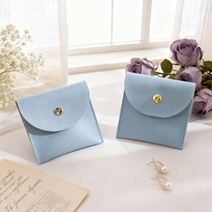 Pochette de rangement élégante en cuir PU de luxe pour bijoux, vente en gros - Product Image 2