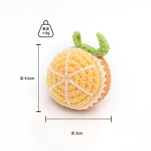 Đồ chơi móc len hình trái cây cam thủ công, đồ chơi may vá & dệt kim, mặt dây chuyền trang trí móc len, bán buôn - Product Image 5