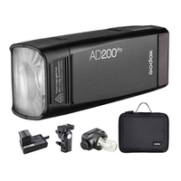 Flash de Poche Godox AD200 Pro AD200Pro 200Ws 2.4G Stroboscopique 1/8000 HSS, 500 Éclairs à Pleine Puissance