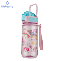 Hete Verkoop Sport Bpa Gratis Kawaii Plastic Fruitbeker Waterfles Kind Aangepast